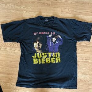 Justin Bieber Black Graphic Tee - Men's Short Sleeve